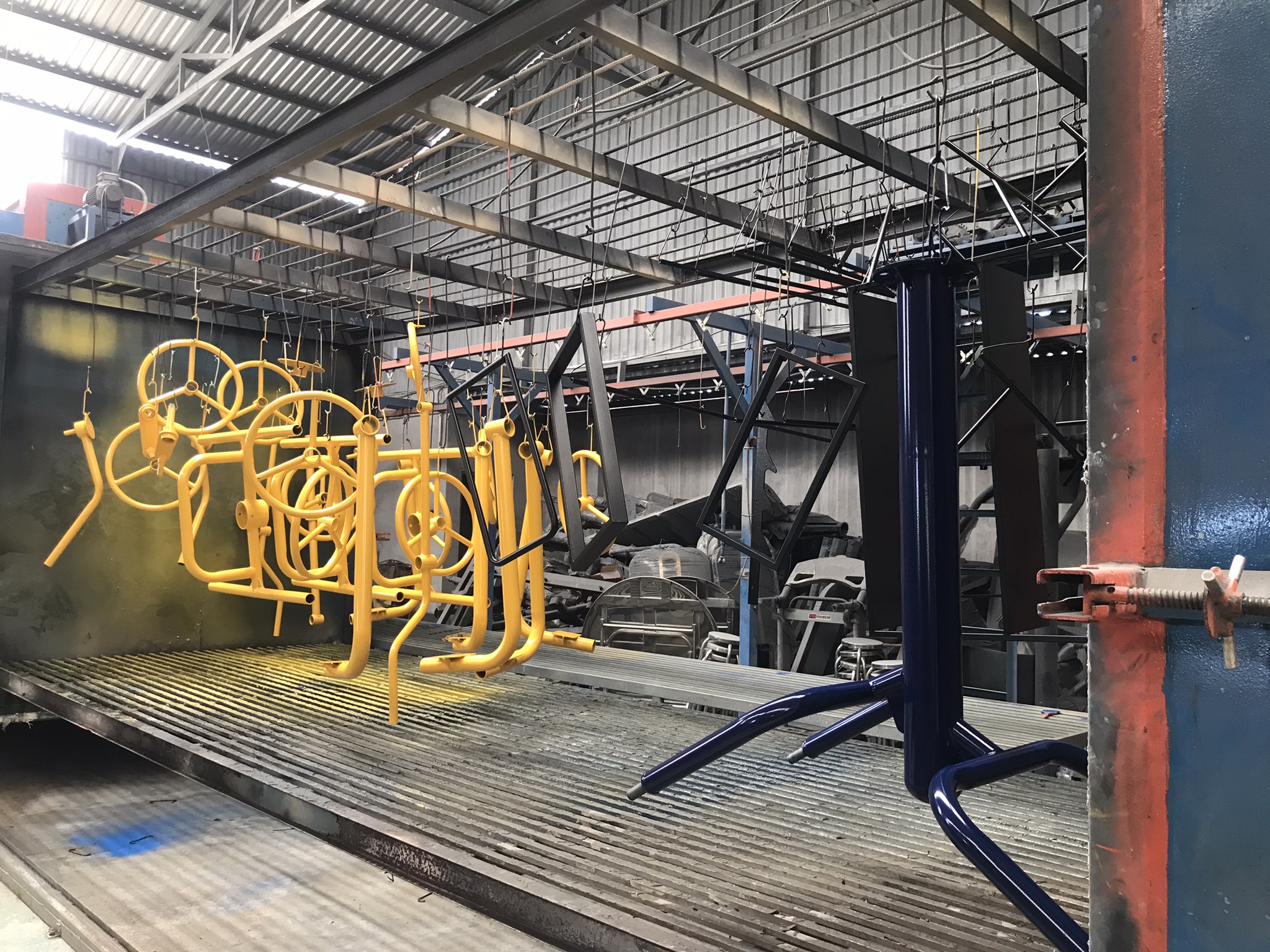 Powder coating line